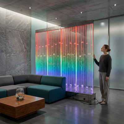 Wandpanel mat Waasserblasen Dekorativ LED Waasserwand Designer Waasser Wand
