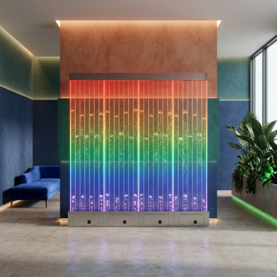 Wandpanel mat Waasserblasen Dekorativ LED Waasserwand Designer Waasser Wand