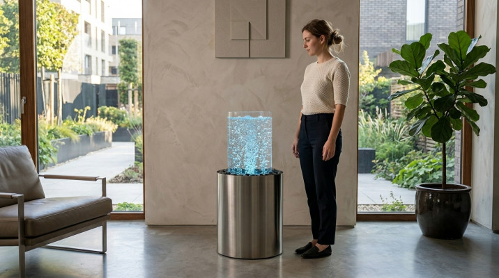 Steeluucht LED Steeluucht Dekorativ Luuchten Dësch Waassercolonnen Kolonn