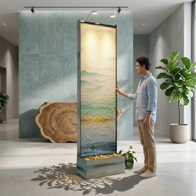 Trennmauer Waassermaauer Kolonn Maueren Waassermaauer LED 60x210cm Waassermaauerer