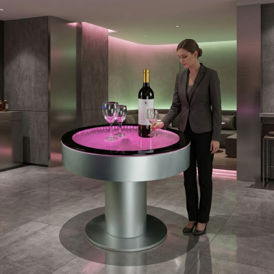 Design Dësch Couchtisch Waasser Sail Sailendëscher Canapé LED beliicht