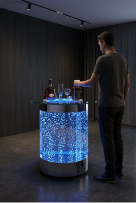 Dësch Led Bar Waasser Wand Bar Theke Regal Miwwel Beliichte Sofa Dësch