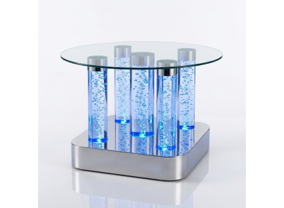 Waasser Säulen Design Dësch Canapé Dësch Säil Water Sofa Dëscher LED