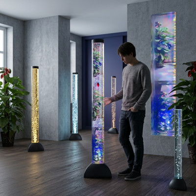 LED Waasser Sail 120cm Luuchte kloer Fëscher Dekoratioun Ständerlamp.