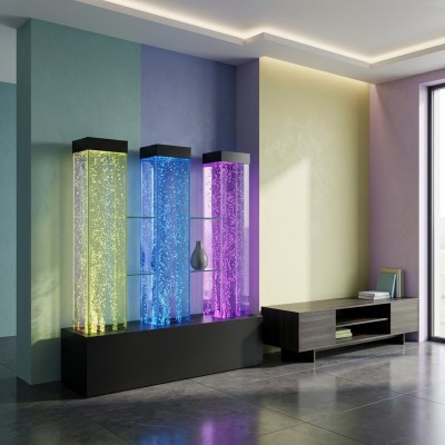 Waasser Mauer Wand Sail Trennwand Regal Vitrin Waassermaueren LED