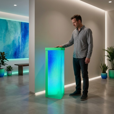 Waasser Wand Led Bar Regal Kolonn Waasserkolonnen Comptoir Designer Beliicht