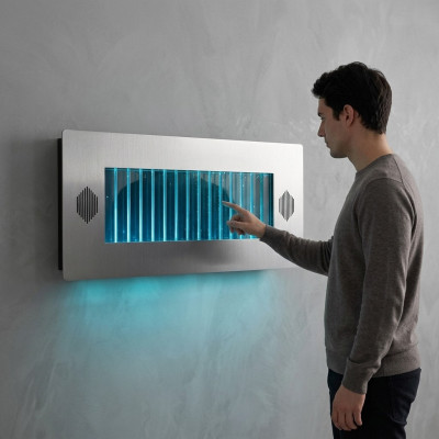 Wandpaneel LED Waasserwand Modern Waasser Wänn Waasserblasen Dekorativ Wand