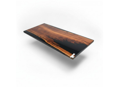 Iessdësch River Table Eechent Holz Flossdësch Massiv Epoxyharz Dëscher