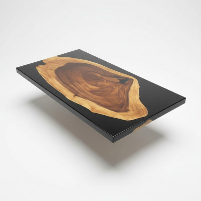 Luxus Iessdësch River Table Massiv Dëscher 141*71 Flossdësch Echt Holz