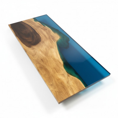Iessdësch Mier Waasser Floss Echt Holz Flossdësch 181x81cm Dëscher