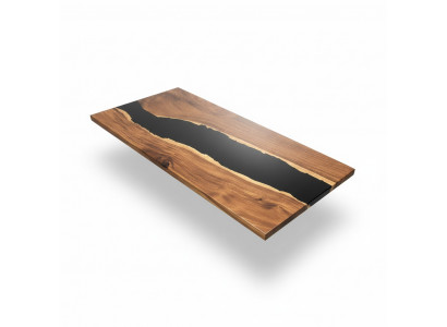 Iessdësch River Table Massiv Dëscher 201*81 Flossdësch Echt Holz Epoxyharz