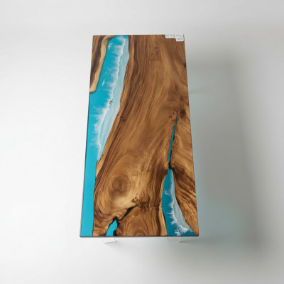Iessdësch River Table Echt Holz Flosstësch Massiv Epoxyharz Deko Dëscher