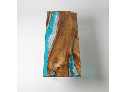 Iessdësch River Table Echt Holz Flosstësch Massiv Epoxyharz Deko Dëscher