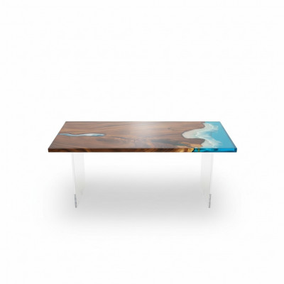 Iessdësch River Table Echt Holz Flossendësch 181x81cm Massiv Dëscher