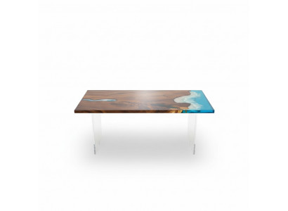 Iessdësch River Table Echt Holz Flossendësch 181x81cm Massiv Dëscher