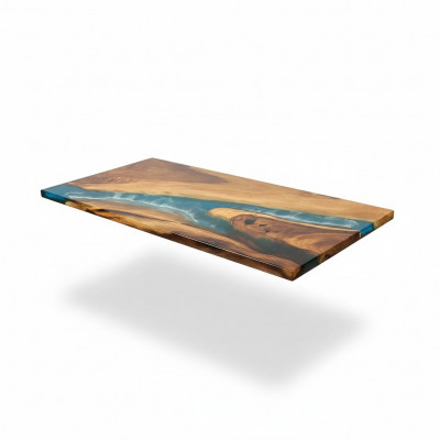 Iessen Dësch Mier Waasser Floss Echt Holz Flossdësch 161x81 Dëscher