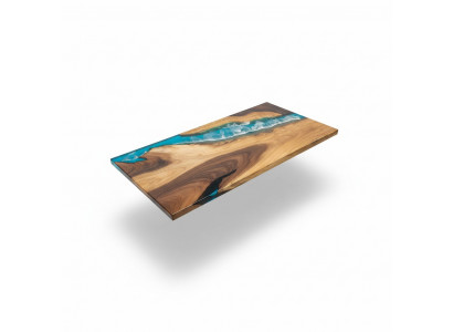 Iessdësch River Table Massiv Dëscher 160x81 Flossdësch Mier Waasserfall