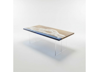 Iessdësch Dësch Design Dësch Modern Mier Floss Miwwelen 181x81 Epoxy