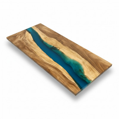 Modern Dëscher Iessdësch Design Dësch Harz Mier Floss Miwwelen 180x80