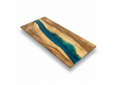 Modern Dëscher Iessdësch Design Dësch Harz Mier Floss Miwwelen 180x80