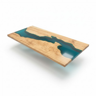 Iessdësch Design Dësch Harz Modern Tëscher Mier Floss Miwwelen 181x80