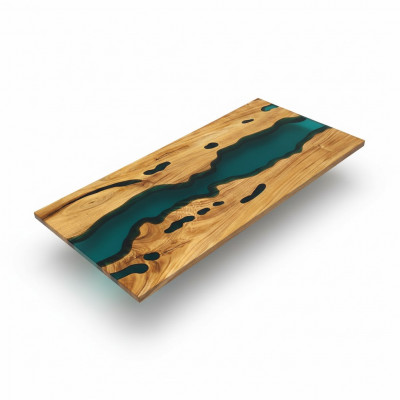 Floss Dëscher Iessdësch Design Dësch Modern Miwwelen 180x80 Epoxy Harz