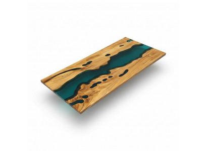 Floss Dëscher Iessdësch Design Dësch Modern Miwwelen 180x80 Epoxy Harz