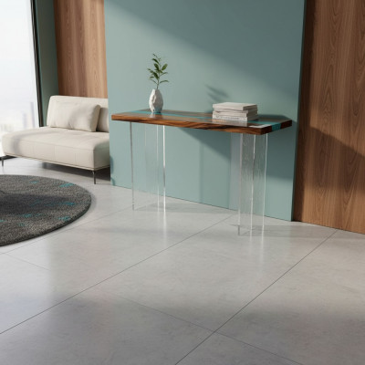 Konsoolendëscheldesign Dësch Kommode Couchtisch Handgemaachten Epoxid