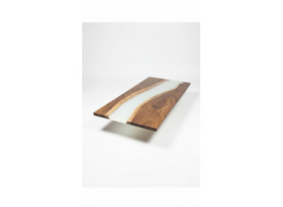 Epoxy Harz Iessdësch Eechte Holz Dekor Massiv Möbel Waasserfall Epoxy Dësch