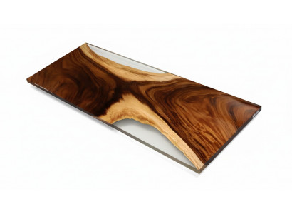 Iessdësch Mier Waasser Floss Eechte Holz Flossdësch 180x80 Dëscher Epoxidharz Nei