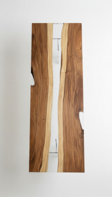 Iessdësch River Table Echt Holz Flosssdësch 240x90 Massive Bicher.
