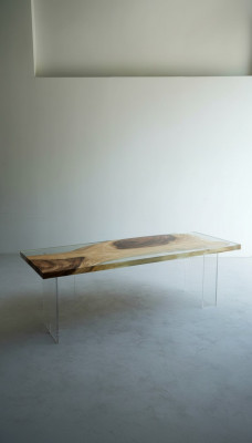 Luxus Design Dësch Epoxidharz Dëscher Iessdësch 200x80 Massiv Holzmiwwelen