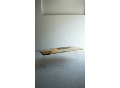 Luxus Design Dësch Epoxidharz Dëscher Iessdësch 200x80 Massiv Holzmiwwelen