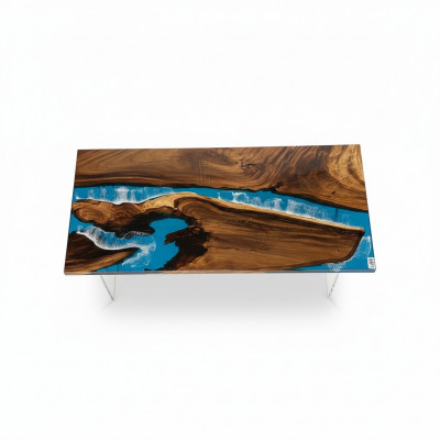 Iessdësch River Table Dësch Holz Flossdësch 180x90 Massiv Dëscher