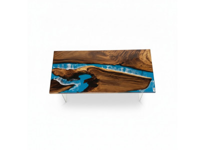 Iessdësch River Table Dësch Holz Flossdësch 180x90 Massiv Dëscher