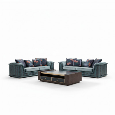 Däisitzer Canapé Polster Design Sofa Modernen 3er Sofaen Zëmmer Miwwelen Blo Sëtz