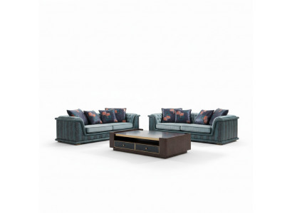 Däisitzer Canapé Polster Design Sofa Modernen 3er Sofaen Zëmmer Miwwelen Blo Sëtz