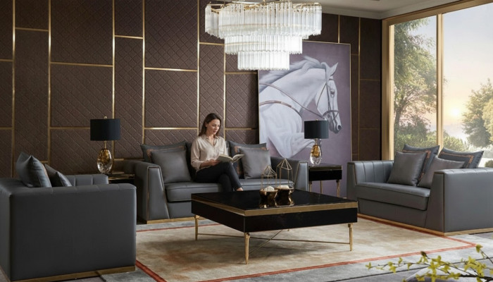 Sofagarnitur 321 Sëtzer Set Design Sofas Polster Couchen Lieder Deko Relax