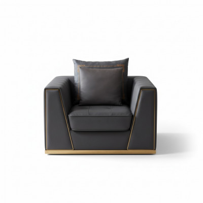 Designer Wunnzëmmer Ariichtung Fauteuil Einsëtzer Gepolstert Sofa Canapé Fernseher nei
