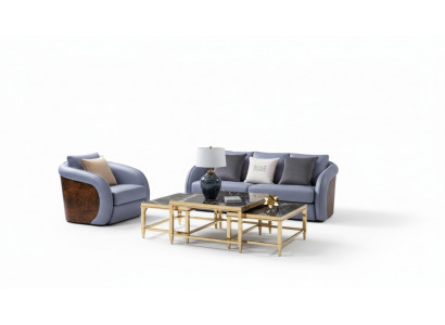 Luxus Wunnzëmmer Miwwelen Sofagarnitur Ledersofa Canapé Polsterset Design
