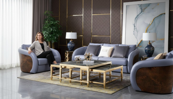 Design Miwwelen Canapé 3 Sëtz Polster Canapéë Wohnzimmer Canapéën Lieder Dräisëtzer