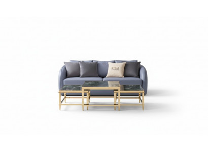 Design Miwwelen Canapé 3 Sëtz Polster Canapéë Wohnzimmer Canapéën Lieder Dräisëtzer