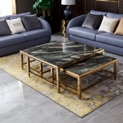 Duebel Couchtisch Kaffisdësch Niewendësch Design Wunnzëmmertësch Dëscher