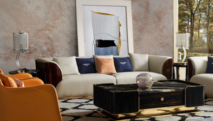 Ledercouch Designer Canapé Polster Sofa Canapéen Véiersëtzer Miwwelen Wunnzëmmer Holz