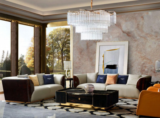 Canapé Dësch Designer Säitendësch Luxus Holz Canapé Dësch Dësch
