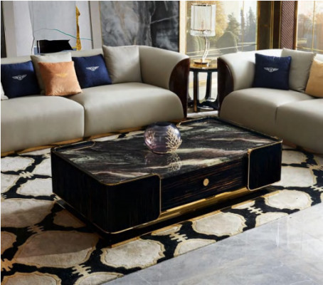 Canapé Dësch Designer Säitendësch Luxus Holz Canapé Dësch Dësch