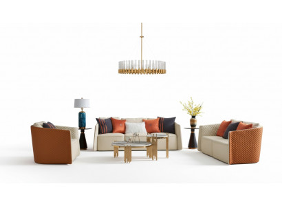 Wunnlandschaft Sofagarnitur 321 Sëtz Ledersofa Couch Garnitur Nei