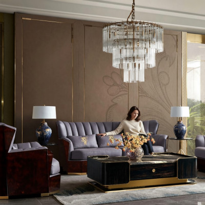 Lieder Sofa 3 Sëtzer Sofa Polstersofaen Design Luxus Canapé Miwwelen Drësëtzer Nei