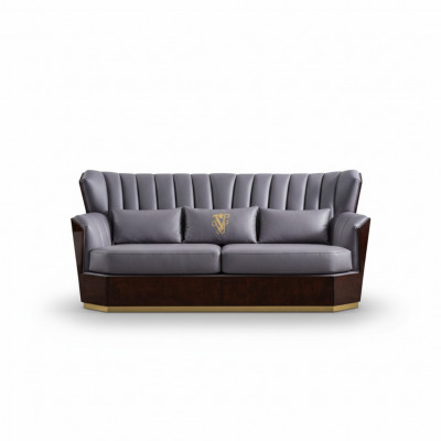 Lieder Sofa 3 Sëtzer Sofa Polstersofaen Design Luxus Canapé Miwwelen Drësëtzer Nei