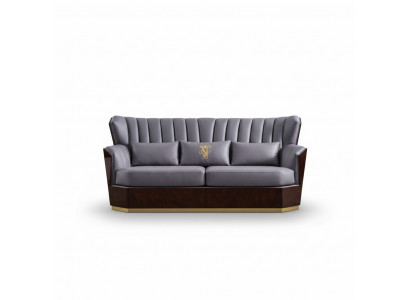 Lieder Sofa 3 Sëtzer Sofa Polstersofaen Design Luxus Canapé Miwwelen Drësëtzer Nei